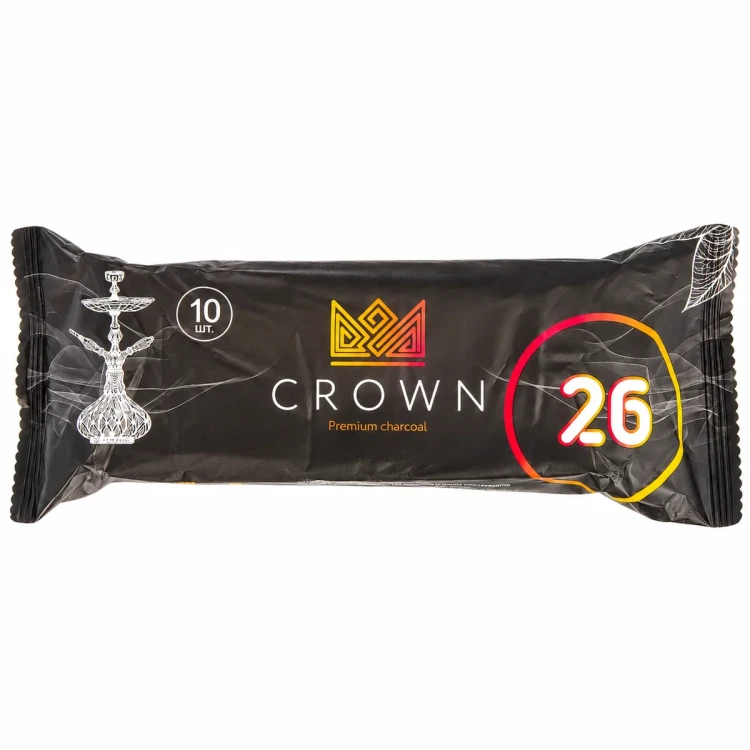 Кокосовый уголь CROWN 10 шт (26mm) 