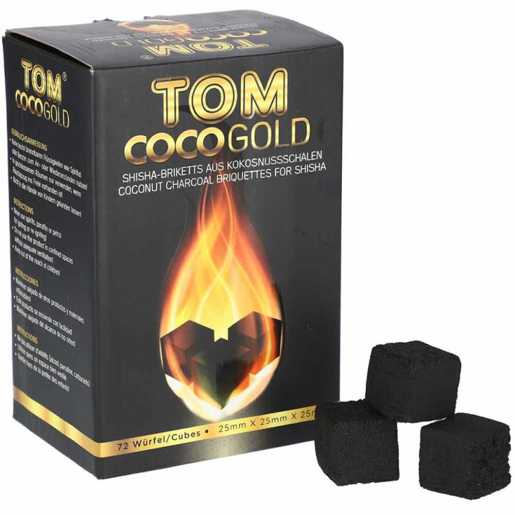 Кокосовый уголь TOM COCO GOLD 1KG (25mm)