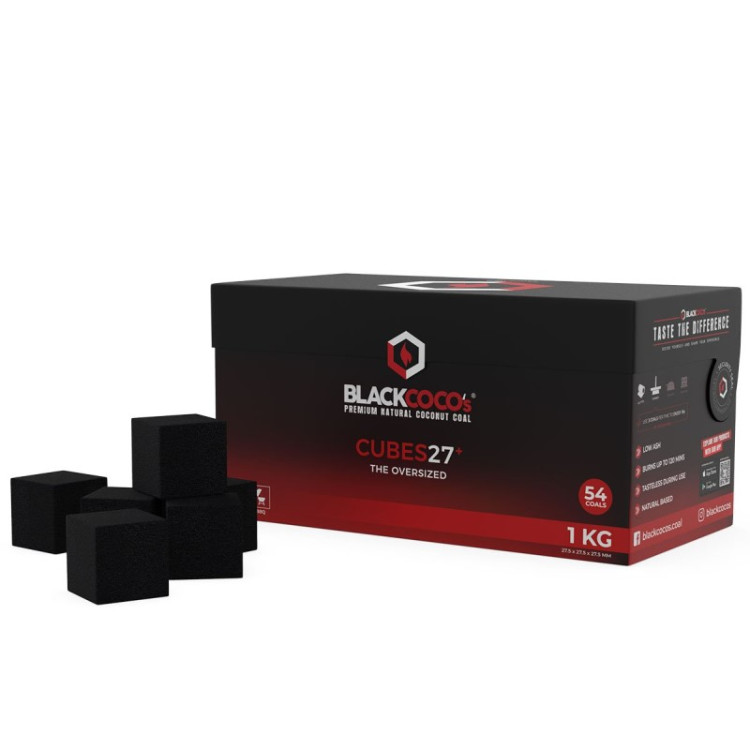 Кокосовый уголь BLACK COCO'S 1KG (27mm)